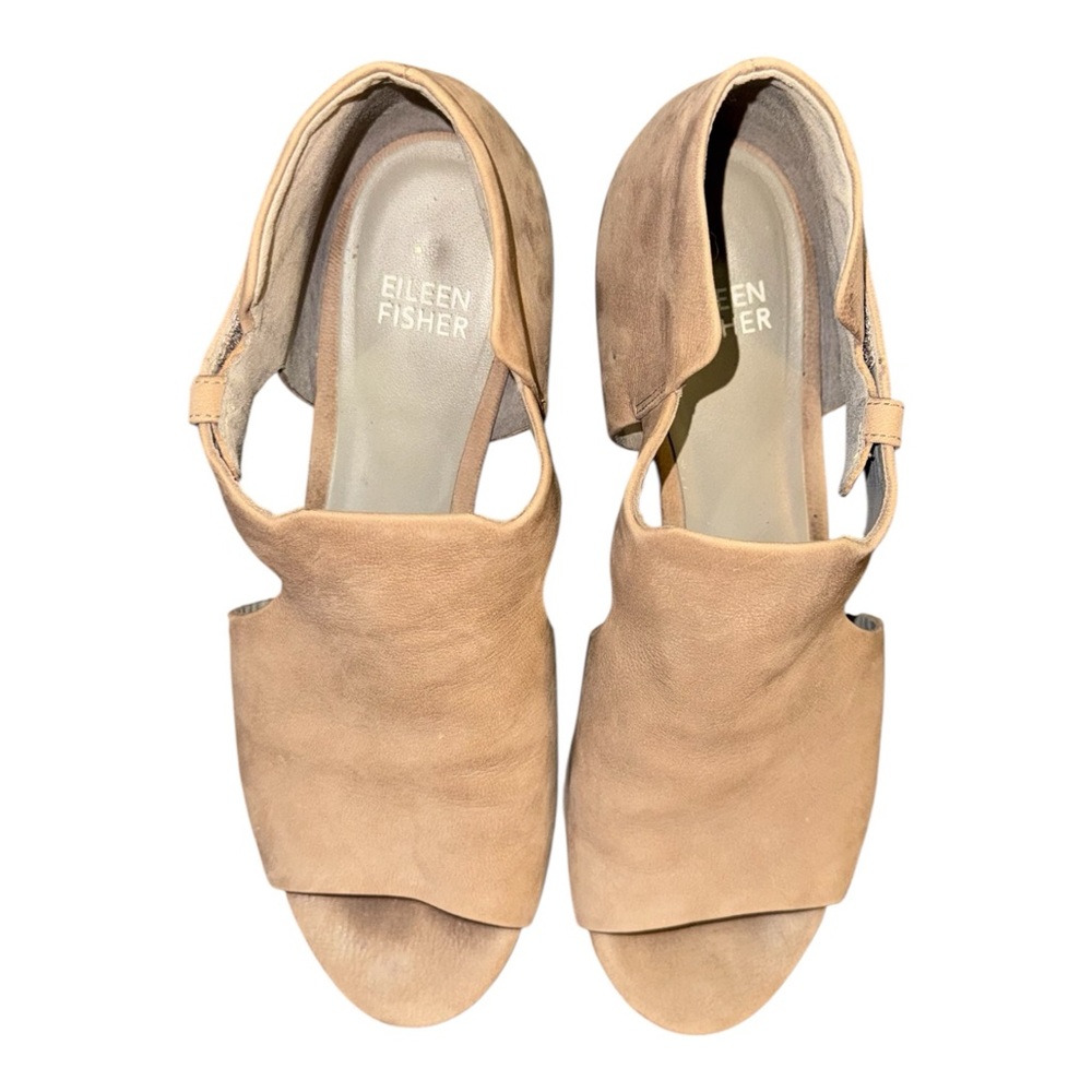 Eileen Fisher "Iris" Open Toe Wedge Sandals Women’s 6.5 - Picture 6 of 8